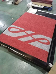 Outdoor Abstract Printed Nylon Loop Pile Washable Pet-Friendly Rug Logo Welcome Entrance Mat