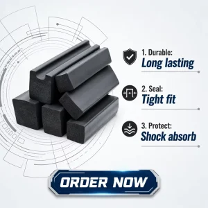 Outdoor EPDM Rubber Weather Seal Strip for Glass Curtain Walls, Anti-Ozone and UV-Resistant