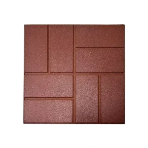 Outdoor Interlocking Rubber Floor Tiles Non Slip Weather Resistant Shock Absorption 50x50cm for Multi Sport Outdoor Use