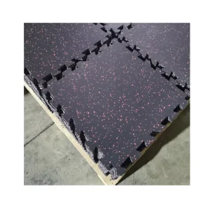 Outdoor Interlocking Rubber Gym Flooring Tiles, Easy Installation
