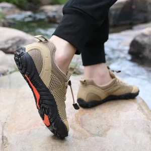 Outdoor Sport Five Finger Barefoot Water Shoes Hollow Mesh Fast Dry Anti Slip Sole Kayak River Trekking Beach Footwear