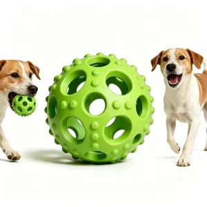 Outdoor Throw Toy Silicone Rubber Hollow Leak Food Ball Chew Resistant Molar Interactive Rubber Dog Toys