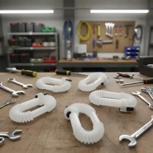PE Plastic Tube Packaging Rubber Bellows Flexible Conduit Pipe 38mm