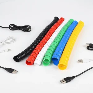 PP Spiral Cable Wrap Hose Protector 30% Glass Fiber Reinforced Heavy Duty Sleeving