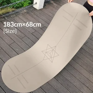 PU Natural Rubber Yoga Mat 183cm Rectangle Anti Slip Durable Eco Friendly Machine Washable