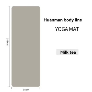 PU Natural Rubber Yoga Mat Non Slip Thickened Professional Fitness Alignment Lines Luxury Grade Customizable Yoga Mats