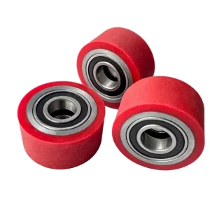 PU Polyurethane and Silicone Rubber Wheel, Non-Powered Bearing Conveyor Roller for Belt Conveyors