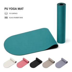 PU Rubber Yoga Mat 4.5mm 183x68cm Half Round One End Arched Sweat Absorbent Non Slip Pilates Mat Custom Logo OEM