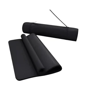 PU Rubber Yoga Mat 6mm Thick Anti-Slip Shock-Absorbing Machine Washable 1850mm Length Eco-Friendly for Universal Fitness Use