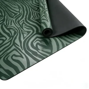 PU Rubber Yoga Mat Anti Slip Wear-Resistant Shock-Absorbing Antibacterial Minimalist Style for Home Fitness