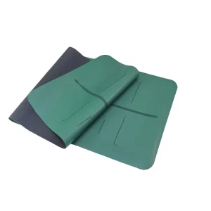PU Rubber Yoga Mat Thickened Non Slip Home Mat for Yoga Fitness Jump Rope Shock Absorption Noise Reduction Soundproof