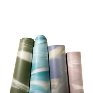 PU Tear Resistant Durable Non Slip Exercise Fitness Pilates Meditation Practice Marble Yoga Mat