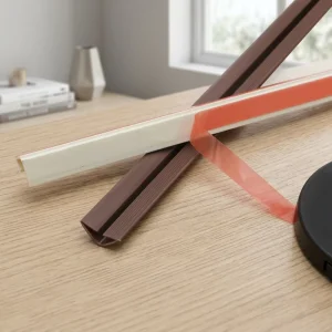 PVC Self-Adhesive Triangular Door Corner Seal for Acoustic, Fire, and Smoke Prevention