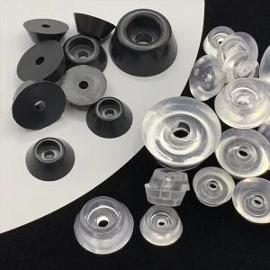 PVC Shockproof Clear Feet Pad Anti Skid Rubber Foot Pad Buffer With Iron for Glass Door