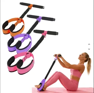 Pedal Resistance Band with Handle Upgraded 55LBS Exercise Resistance Bands for Arms Strength Physical Therapy Pilates