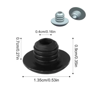 Pegboard Threaded Through-Hole Rubber Plug, Anti-Slip Wiring Grommet