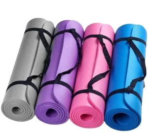 Personal Customized Women Pilates Exercise Mats Green NBR PVC Fordable Rubber Padded Yoga Mat Sheet Roll