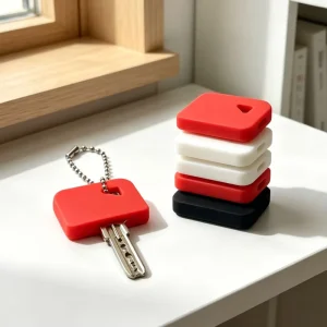 Personalized Logo Flexible PVC Soft Rubber Key Cover Anti Slip Key Head Protector Sleeve