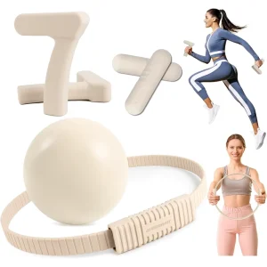 Pilates Ball Accessories Home Gym Workout 4 Piece Pilates Kit with Pilates Ring Circle and 7 Boxing Dumbbell Set Yoga Ball