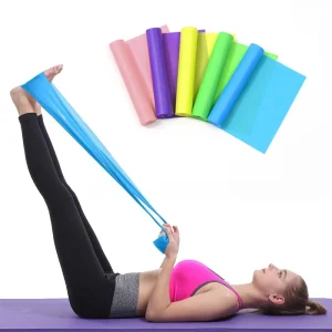 Pilates Yoga Strength Training Fitness Resistance Exercise Bands Latex Elastic Workout Stretch Band for Women and Man