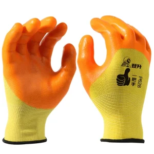 Plastic impregnated PVC Wear resistant Acid and Alkali resistant Oil resistant Labor Protection Rubber Work Gloves