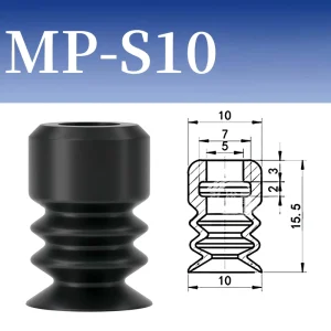 Pneumatic Bellows Nozzle Vacuum Suction Cup for Mechanical Arm Model FG-3/7/9/12/14/18/20/25/32/42/52