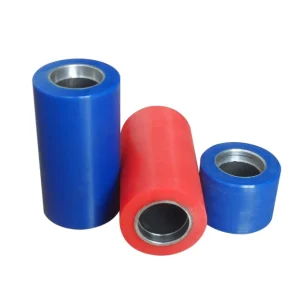 Polyurethane PU Roller Rubber Coated Metal Core Roller Conveyor Feed Roller for Wood Edge Banding Machine