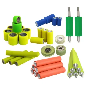 Polyurethane Rubber Coated Roller Wear resistant High Temperature Silicone Bearing Rubber Coated Roller Rubber Roller Pu