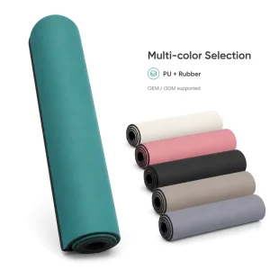 PU Rubber Yoga Mat 4.5mm 183x68cm Half Round One End Arched Sweat Absorbent Non Slip Pilates Mat Custom Logo OEM