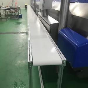 Portable Flat Belt Conveyor Low Noise for Warehouse Sorting