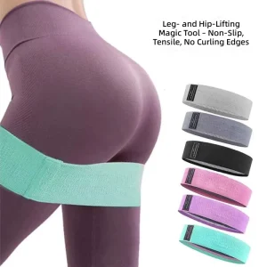 Portable Polyester Fabric Hip Resistance Bands Set for Women’s Squat and Buttock Training Workout