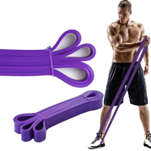Portable Power Workout Training Pull up Purple Latex Loop Bands OEM Gym Resistance Home Fitness Rubber Stretching Fitness Band