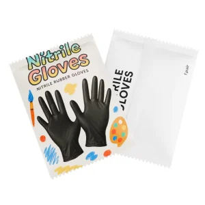 Powder Free Examination Tattoo Working Nitrile Gloves High Quality Black Color Disposable Glove