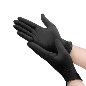 Powder Free Food Grade Work Hand Medical Black Disposable Nitrile Gloves
