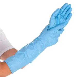 Powder Free Hygostar Extra Safe Super Long Disposable Nitrile Protective Gloves
