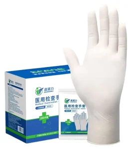 Powder Thickened Independent Packaging Medical Rubber Gloves Sterilized Disposable Medical Surgical Gloves