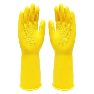 Powder free Anti slip Diamond Pattern Latex Rubber Gloves Reusable and Durable Support OEM Gloves