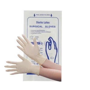 Powdered and Powder Free Rubber Latex Gloves Pack in Pairs Medical Use Examination Sterile Latex Surgical Gloves