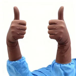 Powderfree Orthopaedic Gloves 40 5.5-9.0 PowderFree Brown Medicical Disposable Orthopaedic Glove Brown
