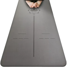 Premium 5mm Yoga Mat Luxurious Non Slip Water Repellent Dirt Proof Home Gym Fitness Mat PU Matte Natural Rubber Padding