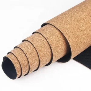 Premium Fitness Yoga Equipment Eco Friendly Waterproof Gym Thick Material Natural Rubber Cork Yoga Mat with Custom Logo