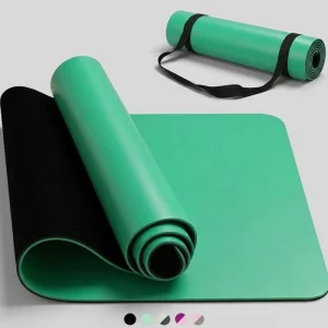 Premium Semi pro Anti slip Coconut Shell Frosted Yoga Mat Natural Rubber Eco Friendly Extra 5mm Waterproof Mesh Bag Strap