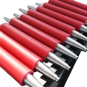 Pressure Even Industrial Rubber Roller Various Grades Silicone PU EPDM NBR SBR with Fine Ground Outer Surface