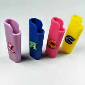 Printed Embossed Debossed Logo Silicone Rubber Lighter Sleeve Protective Case Holder Custom Silicone Lighter Cover