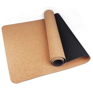 Professional 5mm Thick Cork Rubber Yoga Mat Custom Logo Non Slip Shock Absorption Yoga Training Equipment