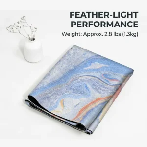Professional Suede Yoga Mat 1.5mm Natural Rubber Base Sweat Absorbent Non Slip Outdoor Hot Yoga Bikram Pilates Workouts Carrying