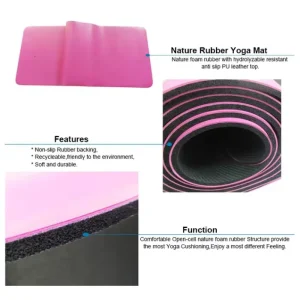 Pu Natural Cork Rubber Anti Skid Waterproof Round Yoga Mat Customlogo in High Quality
