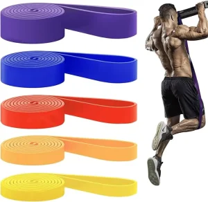 Pull Resistance TPE Exercise Bands 2080mm Custom Logo Durable Anti Slip High Elasticity Fitness Training Sports