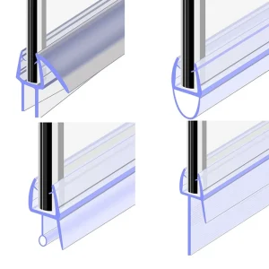 Pvc Rubber Seal Strip for Shower Door Bottom Seal Bathroom Glass Waterproof Glazing Seal Strip for Shower Room