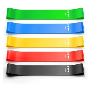 QIYU Latex Yoga Resistance Loop Bands 5 Level 0.3mm-1.1mm 66/76/86cm High Elastic Multifunctional Custom Logo for Pilates